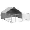 vidaXL Outdoor-Hundezwinger mit Auslauf 4x3x1,9 m Verzinkter Stahl