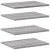 vidaXL Wandregale 4 Stk. Grau Sonoma 40x30x1,5 cm Holzwerkstoff