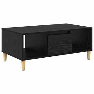 vidaXL Couchtisch Schwarz Eichen-Optik 90 x 50 x 26,5 cm Holzwerkstoff