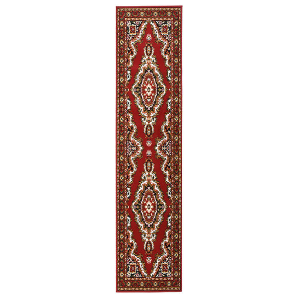vidaXL Teppichl&auml;ufer BCF Orientalisch Rot 100x450 cm