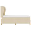 vidaXL Boxspringbett mit Matratze mit Kopfteil Creme 200 x 90 cm Stoff