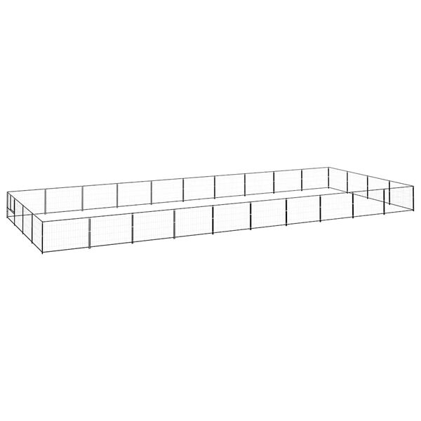vidaXL Hundezwinger Schwarz 40 m&sup2; Stahl
