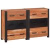 vidaXL Sideboard 3 pcs Braun 110 x 30 x 75 cm Massivholz Akazie