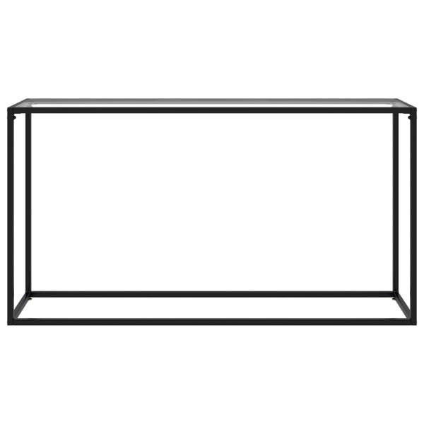 vidaXL Konsolentisch Transparent 140x35x75 cm Hartglas