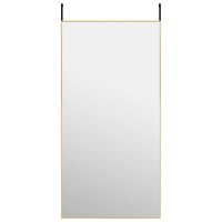 vidaXL Türspiegel Golden 50x100 cm Glas und Aluminium