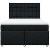 vidaXL Boxspringbett mit Matratze Schwarz 140x190 cm Stoff
