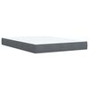 vidaXL Boxspringbett mit Matratze Dunkelgrau 160x200 cm Samt