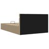 vidaXL Stauraumbett mit LED Cappuccino-Braun Kunstleder 120&times;200cm