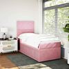vidaXL Boxspringbett mit Matratze Rosa 90x190 cm Samt