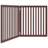 vidaXL 2-tlg. Hundetor Faltbar Braun 160 cm Pappelholz