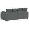 vidaXL Modulares Sofa mit Kissen Dunkelgrau