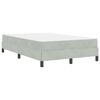 vidaXL Boxspringbett mit Matratze Hellgrau 120 x 210 cm Stoff