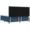 vidaXL Boxspringbett mit Matratze mit Kopfteil Blau 200 x 200 cm Stoff