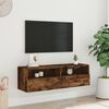 vidaXL TV-Wandschrank Räuchereiche 100x30x30 cm Holzwerkstoff