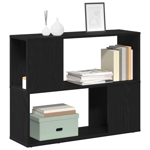 vidaXL TV-Schrankset Wandmontiert Schwarz Eichen-Optik 80 x 24 x 63 cm