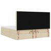 vidaXL Ottoman-Bett mit Matratze & LEDs Creme 160x200 cm Stoff