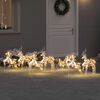 vidaXL LED Rentiere mit 40 LEDs 7 pcs Multicolor PET