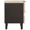 vidaXL Nachttisch mit Schubladen Wei&szlig; 40 x 33 x 46 cm Massivholz Mango