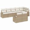 vidaXL Gartensofa-set 8 stk. Beige und Wei&szlig; Poly-Rattan