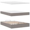 vidaXL Ottoman-Bett mit Matratze Taupe 140x190 cm Stoff