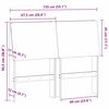 vidaXL Gepolstertes Kopfteil Dunkelgrau 135 cm Massives Kiefernholz
