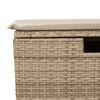 vidaXL 6-tlg. Garten-Sofagarnitur mit Kissen Beige Poly Rattan