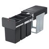 Hailo Einbau-M&uuml;lleimer EcoLine 3x10L Schwarz