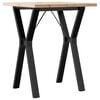vidaXL Esstisch Y-Gestell 60x60x75,5cm Massivholz Kiefer und Stahl