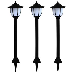 vidaXL Outdoor Solarleuchten 3 St&uuml;ck LED Schwarz