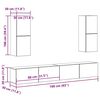 vidaXL 4-tlg. TV-Schrank-Set Wandmontage Altholz-Optik Holzwerkstoff