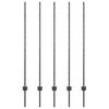 vidaXL Eingebetteter Zaunpfosten 5 Stk. Grau 180 cm