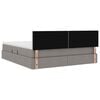vidaXL Bett mit Stauraum und LED Taupe 180 x 200 cm Polyester