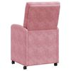 vidaXL Esszimmerst&uuml;hle mit Rollen 2 pcs Rosa 58 x 67 x 97 cm Samt
