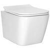 vidaXL Wand-WC Keramik Wei&szlig;