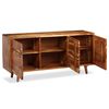 vidaXL Sideboard Massivholz mit geschnitzten T&uuml;ren 160&times;40&times;75 cm