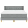 vidaXL Boxspringbett mit Matratze Hellgrau 200 x 160 cm Stoff