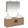 vidaXL Badezimmerschrank-Set 4 stk. Artisan-Eiche Holzwerkstoff