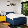 vidaXL Boxspringbett mit Matratze Blau 120x190 cm Stoff