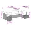 vidaXL Gartensofa-set mit Kissen 7 pcs Schwarz und Creme Polyrattan