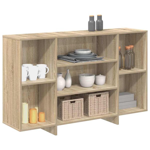 vidaXL Sideboard Sonoma-Eiche 120x30x75 cm Holzwerkstoff