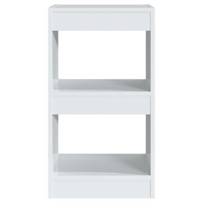 vidaXL Bücherregal/Raumteiler Hochglanz-Weiß 40x30x72 cm