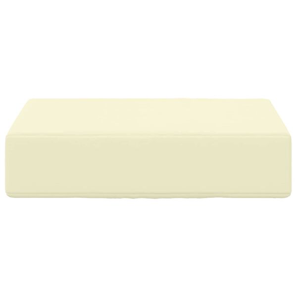 vidaXL Sitzkissen f&uuml;r Outdoor Creme 40 x 40 x 8 cm 100 % Polyester