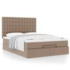 vidaXL Ottoman-Bett mit Matratze Cappuccino-Braun 140x190cm Kunstleder