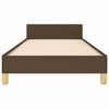 vidaXL Bettgestell ohne Matratze Dunkelbraun 100x200 cm Stoff