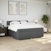 vidaXL Boxspringbett mit Matratze Dunkelgrau 200x200 cm Stoff