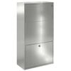 vidaXL Paketdrop-Box mit T&uuml;r Silber 44 x 22 x 82 cm Verzinkter Stahl