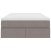 vidaXL Aufbewahrungsbett mit Matratze Taupe 120 x 190 cm Polyester