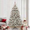 vidaXL K&uuml;nstlicher Weihnachtsbaum Gr&uuml;n und Wei&szlig; 240 cm PVC und Metall