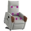 vidaXL Massagesessel mit Aufstehhilfe Elektrisch Wolkengrau Stoff