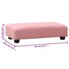 vidaXL Kindersofa mit Hocker Rosa Kunstleder